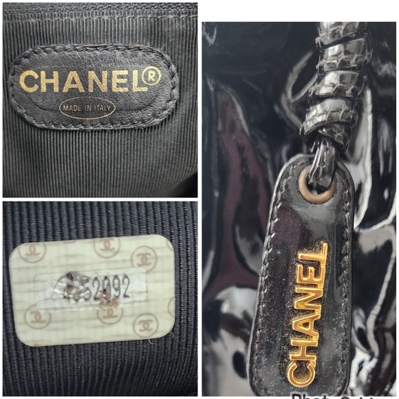 Auth Chanel Patent Leather Tote Bag - Picture 4 of 13